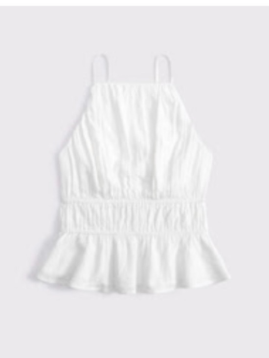 Abercrombie & Fitch Tops - Smocked White Women's Tank Top